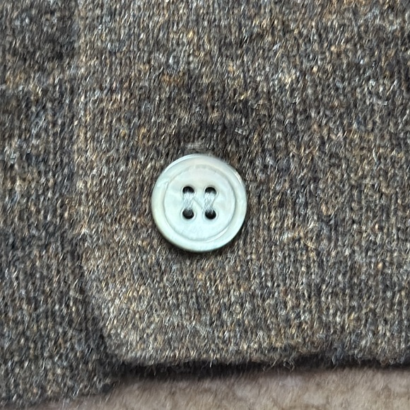 Men's Brown Wool Sweater Vest - Picture 4 of 7